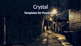  Presentation with dark night - Audience pleasing PPT layouts consisting of road lamp - dark gritty and wet chicago backdrop and a navy blue colored foreground