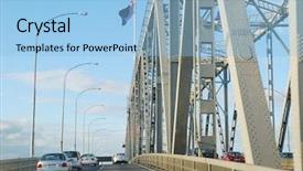  Presentation with new zealand - Beautiful slides featuring road lamp - traffic on auckland harbor bridge backdrop and a light blue colored foreground