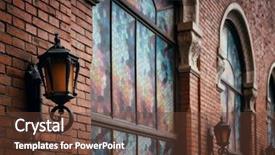  Presentation with old china - Amazing presentation theme having road lamp and wall window backdrop and a tawny brown colored foreground