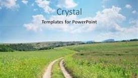  Presentation with deep blue - PPT theme enhanced with road-lane-and-deep-blue background and a light blue colored foreground