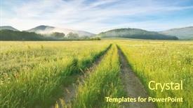  Presentation with nature - Audience pleasing slide deck consisting of road lane in spring mountain backdrop and a tawny brown colored foreground