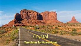  Presentation with utah - Beautiful theme featuring road-leading-to-monument-valley backdrop and a tawny brown colored foreground