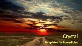  Presentation with country birthday - Audience pleasing PPT layouts consisting of road leading to the church backdrop and a tawny brown colored foreground