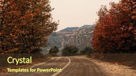  Presentation with greek feta cheese famous dairy - Amazing slide set having road leading to the famous backdrop and a tawny brown colored foreground