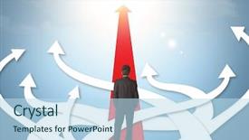  Presentation with change - Slide deck consisting of road map change - concept of confused businessman background and a sky blue colored foreground