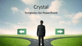  Presentation with important - Cool new presentation design with road map change - concept of important choices backdrop and a light gray colored foreground
