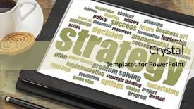  Presentation with strategy plan - Slide set with road map success - strategy plan and goals word background and a soft green colored foreground