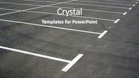  Presentation with road marking - Amazing slides having road marking on the asphalted backdrop and a gray colored foreground