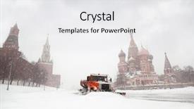  Presentation with clean - PPT layouts enhanced with road near red square background and a white colored foreground