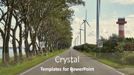  Presentation with land - Presentation theme consisting of road-on-a-narrow-strech background and a violet colored foreground