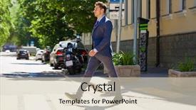  Presentation with pedestrian crossing - Amazing presentation having road on a pedestrian backdrop and a soft green colored foreground