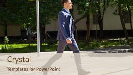  Presentation with pedestrian crossing - Audience pleasing presentation consisting of road on a pedestrian backdrop and a lemonade colored foreground