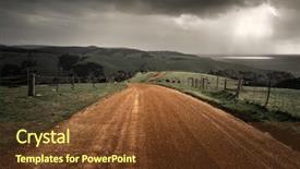  Presentation with kangaroo - PPT layouts having road on kangaroo island south background and a tawny brown colored foreground