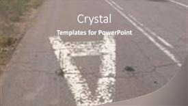  Presentation with road bus - Colorful PPT theme enhanced with road over forest and bus stop at countryside backdrop and a gray colored foreground