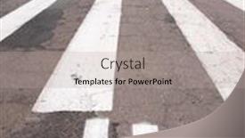  Presentation with road bus - Presentation theme having road over forest and bus stop at countryside background and a light gray colored foreground