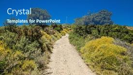  Presentation with olive - PPT layouts consisting of road-over-olive-groves background and a ocean colored foreground