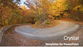  Presentation with panorama from bryce canyon national - Amazing PPT layouts having road panorama in autumn canyon backdrop and a  colored foreground