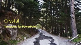  Presentation with himachal pradesh - Colorful slide deck enhanced with road-passing-through-a-forest backdrop and a tawny brown colored foreground
