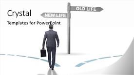  Presentation with new christian life - Colorful PPT theme enhanced with road past - concept of new and old backdrop and a white colored foreground