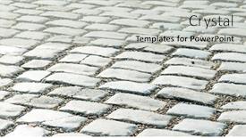  Presentation with stones - Amazing slides having road-paved-with-cobble-stones backdrop and a light gray colored foreground