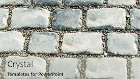  Presentation with stones - Presentation theme consisting of road-paved-with-cobble-stones background and a light gray colored foreground