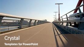  Presentation with road pavement - Cool new PPT theme with graphic desin of a halfl backdrop and a black colored foreground.