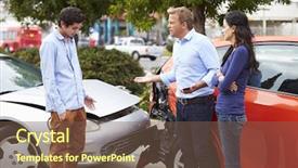  Presentation with drivers - Amazing presentation having road rage - two drivers arguing after traffic backdrop and a tawny brown colored foreground