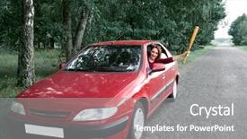  Presentation with stress and anxity in pregnancy - Slides enhanced with road rage - young female driver has stress background and a gray colored foreground