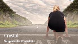  Presentation with motivation - Amazing presentation design having road ready to run motivation backdrop and a gray colored foreground