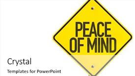  Presentation with mental - Presentation design with road recovery mental - peace of mind sign isolated background and a white colored foreground