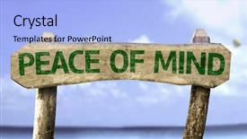  Presentation with mental - Slide deck enhanced with road recovery mental - peace of mind wooden sign background and a light blue colored foreground