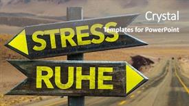  Presentation with peace - Colorful presentation enhanced with road recovery mental - stress - peace in german backdrop and a  colored foreground