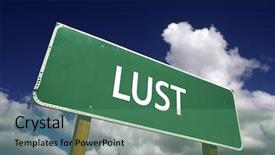  Presentation with road - Amazing PPT theme having spiritually weak - lust road sign - 7 backdrop and a ocean colored foreground