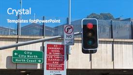  Presentation with sydney - Cool new presentation with road sign no dangerous goods backdrop and a teal colored foreground