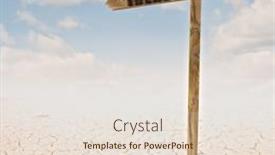  Presentation with ideas - PPT theme having road-sign-to-ideas background and a lemonade colored foreground