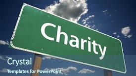  Presentation with sky blue - Amazing presentation theme having road sign with dramatic blue backdrop and a ocean colored foreground