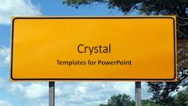  Presentation with highway road sign - Presentation design having road signs - big blank highway sign background and a gold colored foreground