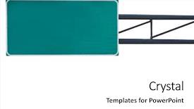  Presentation with highway road sign - Amazing PPT theme having road signs - empty highway sign isolated backdrop and a white colored foreground