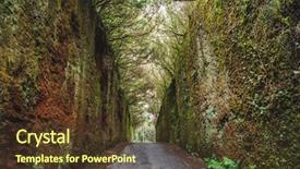  Presentation with path - Presentation theme having road soil nature - mirador pico del ingles path background and a tawny brown colored foreground