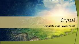  Presentation with two ways - Amazing presentation theme having road splitting in two ways backdrop and a blonde colored foreground