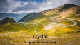  Presentation with salzburg - Cool new PPT theme with road state of salzburg austria backdrop and a gold colored foreground