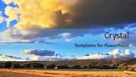  Presentation with storm - Slides having road storm over the pampa background and a light blue colored foreground