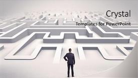  Presentation with ready - Audience pleasing presentation design consisting of road success 3d - businessman getting ready to enter backdrop and a  colored foreground