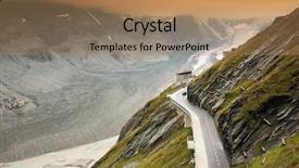  Presentation with austria politic - Colorful slides enhanced with road summit - pasterze the longest glacier backdrop and a coral colored foreground