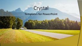  Presentation with lake - PPT layouts enhanced with road summit - scenic surroundings near the konigsee background and a light blue colored foreground