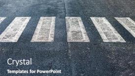  Presentation with road marking - Cool new slides with road-surface-marking-and-traffic backdrop and a ocean colored foreground