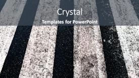  Presentation with road marking - Colorful slide deck enhanced with road-surface-marking-and-traffic backdrop and a tawny brown colored foreground