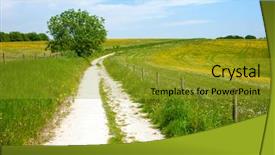  Presentation with trail - Amazing presentation design having road surveying - he north downs way national backdrop and a gold colored foreground