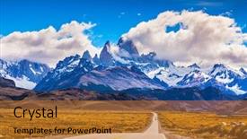  Presentation with highway - Slide deck enhanced with road through desert the highway background and a gold colored foreground