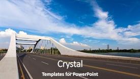  Presentation with bridge - Cool new theme with road through the bridge backdrop and a dark gray colored foreground